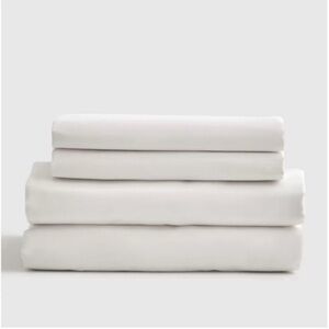 QUINCE Luxury Organic Sateen Sheet Set King White 6706